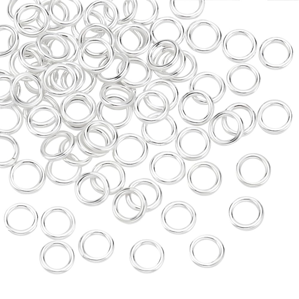 PH PandaHall 80pcs 925 Sterling Silver Closed Jump Rings 4mm Soldered Closed Jump Rings O Rings for Jewellery Crafts Making Necklace Bracelet Jewellery Making Ring Accessories