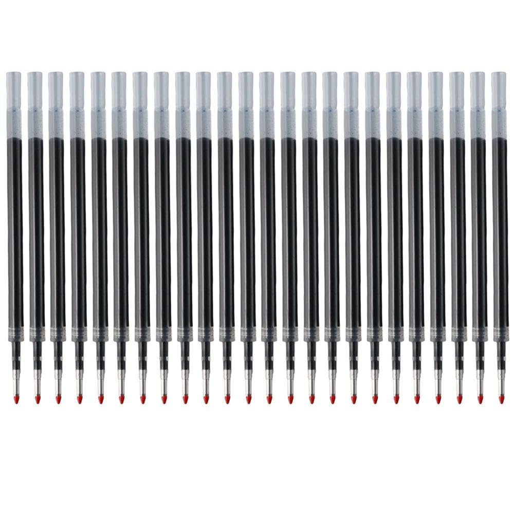 Risedot 24 Pcs Ink Pen Refills, Replaceable Ballpoint Pen Refills Black Ink Refills, 0.5mm Smooth Writing Pen Refills