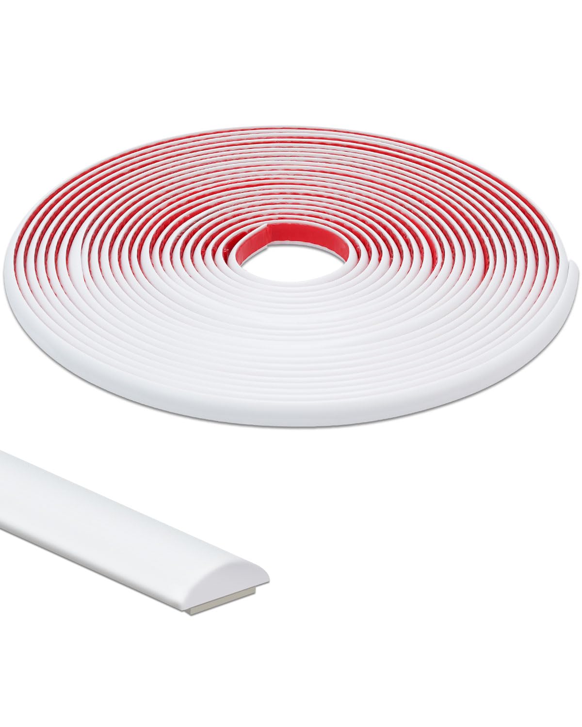 Photo 1 of 26.2 Ft Peel and Stick Trim, White(Paintable) Waterproof Molding Trim for Walls Edges, Borders, Window Frames, Backsplash Tiles, Flexible and Self Adhesive Trim