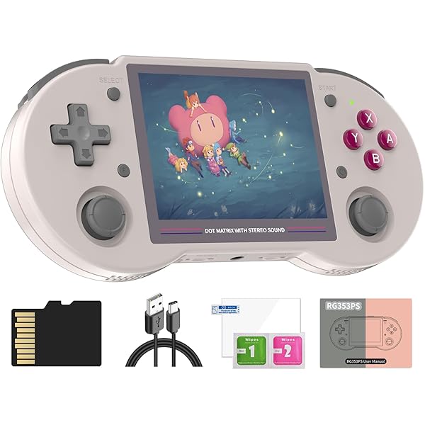 Anbernic RG353PS クリアパープル 中古 microSD16GB ANBERNIC RG353PS