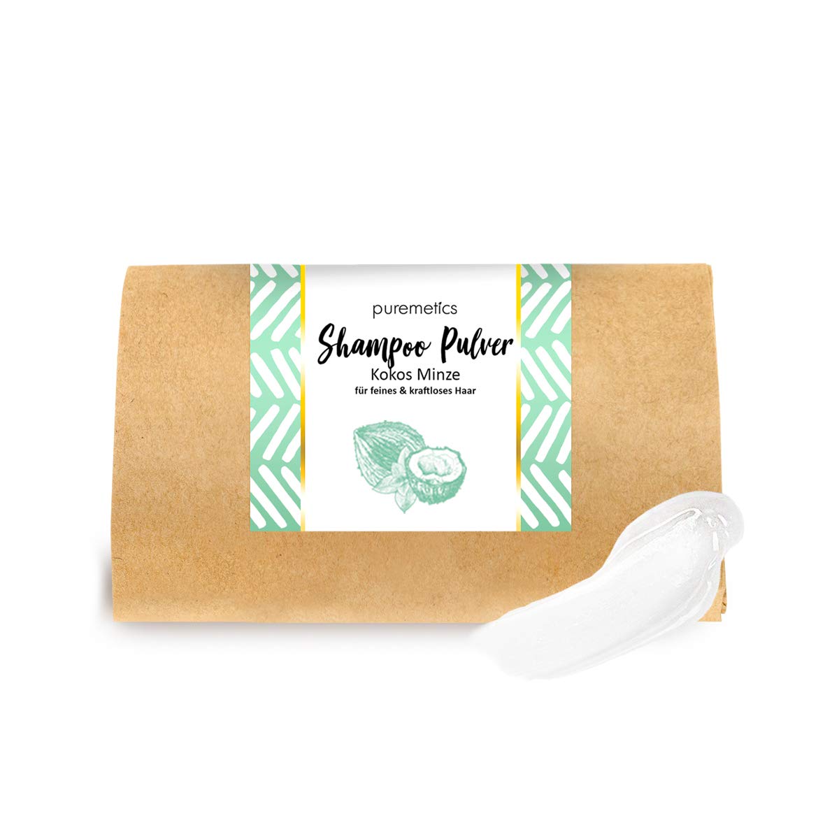 puremetics Coconut Mint Shampoo Powder (for Fine and Weak Hair)