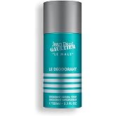 Jean Paul Gaultier Le Male Deodorant Spray for Men - 5.1 oz | Long Lasting Cologne Scented Protection for Men with Fresh Mint, Lavender &amp; Vanilla - Men's Deodorant Spray