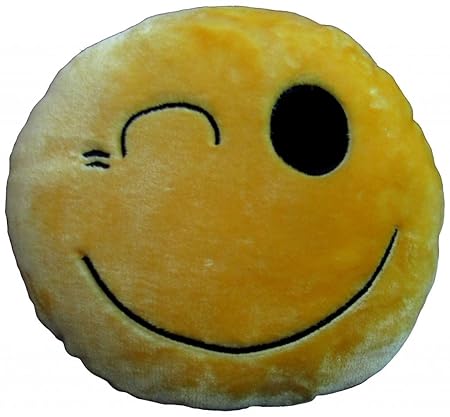 Tickles Stuffed Soft WINK Smiley Cushion Toy Pillow Car 33 cm