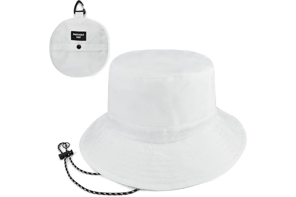 EINSKEY Packable Bucket Hat with Chin Strap for Men Women, Quick Dry Adjustbale Sun Hat for Beach Safari Fishing Hiking