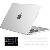 EooCoo Case Compatible with MacBook Pro 14 inch 2026-2021 M5-M1 Pro/Max Chip, Ultra Anti-Fingerprint, Anti-Scratch, Frosted Hard Shell Cases with Keyboard Cover, Screen Protector - Matte Transparent