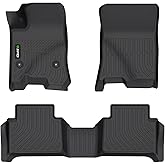 HAFIDI Floor Mats for Chevrolet Chevy Colorado 2023-2025 2026(Crew Cab) & GMC Canyon 2023-2026 All Weather Protection TPE Heavy Duty Automotive Floor Liners Custom Front& 2nd Row Accessories, Black