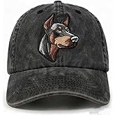InnoBeta Doberman Pinscher Gifts for Men Women, Dobie Gifts, Adjustable Embroidered Hat Gifts, Grey