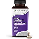 Lung Capaci-T - Respiratory Support Supplement - CoQ10, N-Acetyl Cysteine, Boswellia, Eucalyptus, Mullein, Green Tea, Nettle & Peppermint - Increases Oxygen Capacity & Reduces Mucus - 90 Capsules