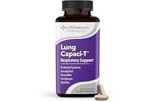 LIFESEASONS Lung Capaci-T - Respiratory Support Supplement - CoQ10, N-Acetyl Cysteine, Boswellia, Eucalyptus, Mullein, Green Tea, Nettle & Peppermint - Increases Oxygen Capacity & Reduces Mucus - 90 Capsules