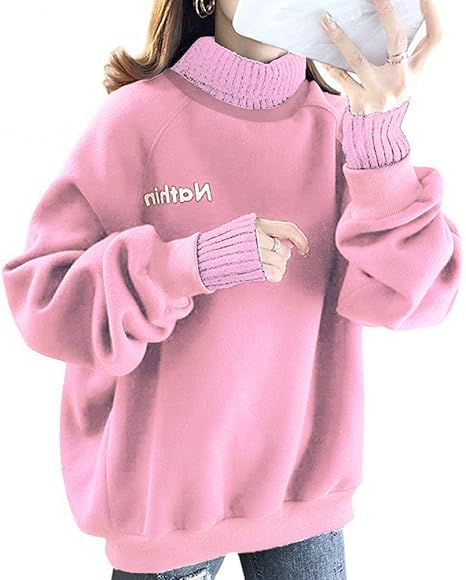 Amazon パーカー レディース 秋冬 トップス 無地 長袖 ハイネック トレーナー 厚手 プルオーバー オーバーサイズ アウター 大きいサイズ Ainor トレーナー パーカー 通販