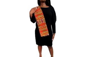 ShopHaven African Kente Scarf, Kente Stole, Kente Cloth, African Scarf, African Print, Black Graduation, Black History, Kwanzaa, Afrocentric, Africa,