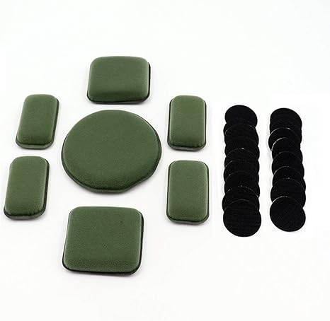 Amazon Co Jp メモリータクティカルヘルメットパッド ヘルメットフォームパッドairsoft Paintball Fast Helmetdiy保護クッションスポンジパッドセットオートバイ用ヘルメット交換用アクセサリー グリーン ホーム キッチン