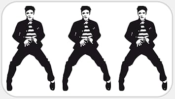 Amazon Com Elvis Presley Dancing 250 Stickers Pack 2 25 X 1 25 Inches Stamp Stencil Office Products