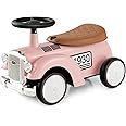 Costzon Ride On Push Car for Toddlers, Classic Kids Foot-to-Floor Sliding Car With Steering Wheel, Horn & Under Seat Storage, Ride On Toy for Boys Girls 18-36 Months (Pink)