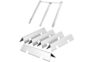 GRILLFLAME Spirit II E310 Parts 7636 Flavorizer Bars Burners for Weber Spirit Grill Parts Spirit 2 Replacement Parts GS4 Series 300 E-310 S-310 E-320 S-320 E-330 S-330 ii E-310 ii 330 Flavor Bars Burner Covers