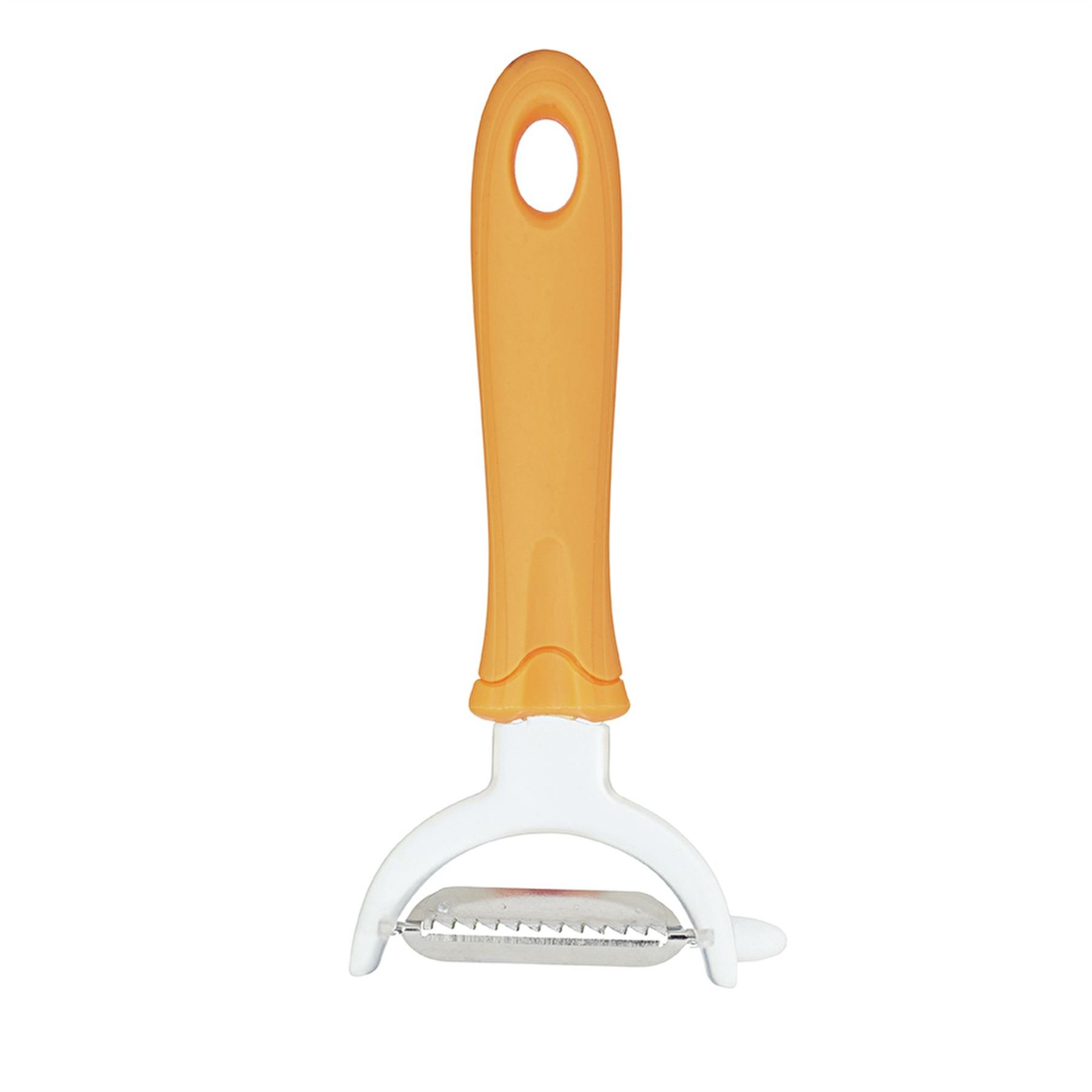 KitchenCraft Healthy Eating Soft-Grip 2-in-1 Julienne Peeler, 16.5 cm (6.5") - Orange