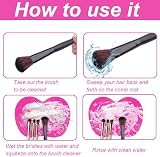 Lmyzcbzl Silicone Makeup Brush Cleaning Mat Portable Rose Pad view 6