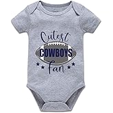 YCICIVDee Cutest Cowboys Fan Baby Boy Girl Onesie Newborn Romper