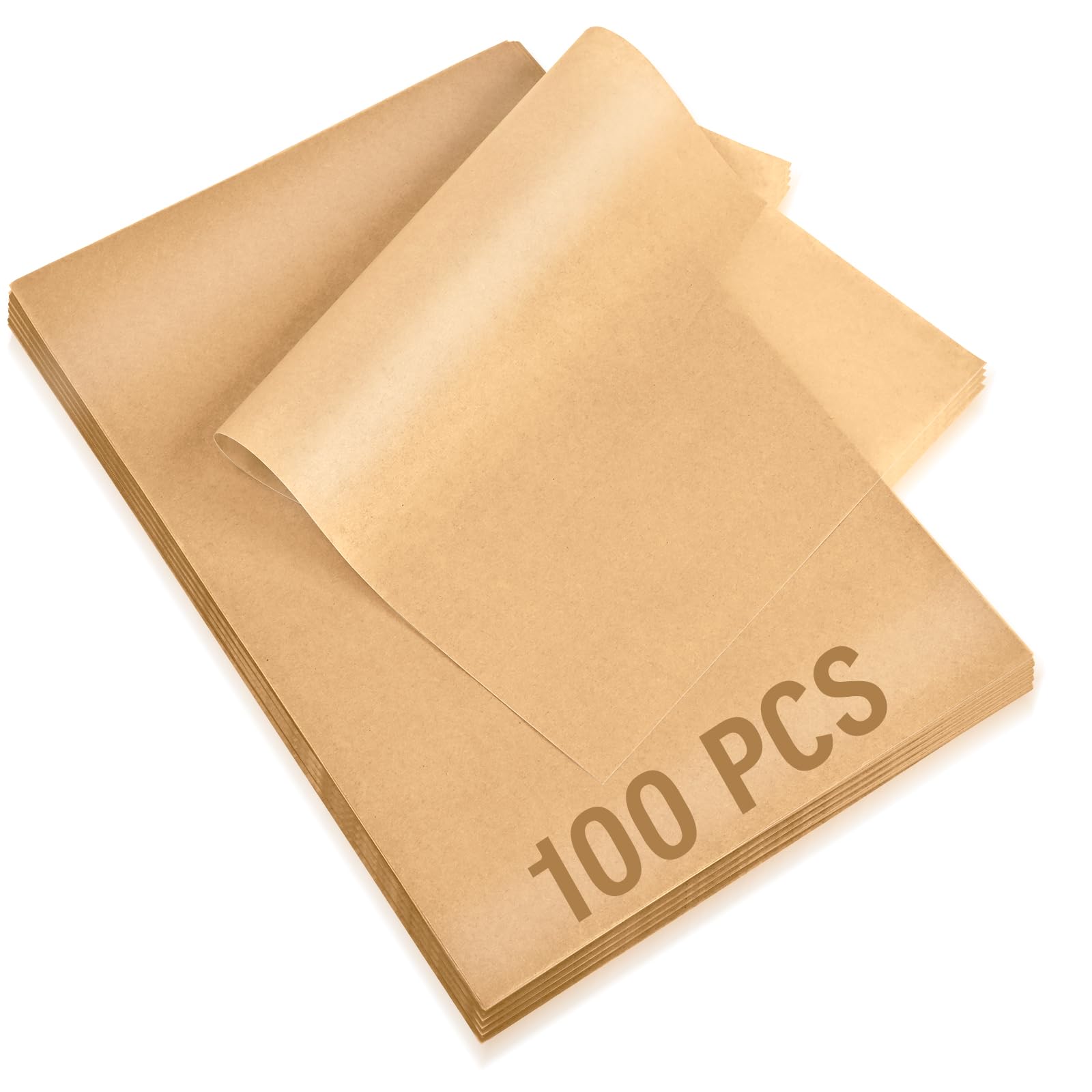 Photo 1 of 100Pcs Parchment Paper Sheets, 9x13 In Unbleached Parchment Paper for Baking Grilling Air Fryer and Steaming, Precut Non-Stick Parchment Baking Sheets in Quarter Size for Bread Cakes Cookies Kovpnor