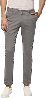 Urbano FashionMen's Cotton Slim Fit Casual Chinos Trousers Stretch