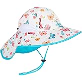 Girl Sun,Cut UPF 50+ Kids Beach Hat with Neck Flap - Adjustable Breathable Summer Bucket Hats for Toddler Girls 4-12 Year