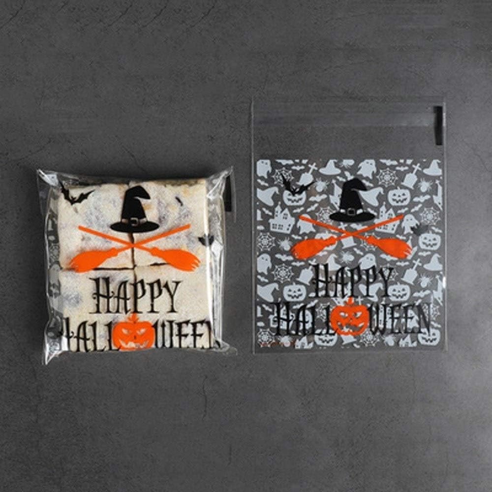 LXLXCS Bags Package 100 PCS Halloween Candy Bag Ziplock Bag