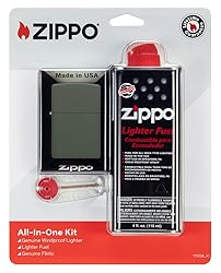 Zippo All-in-One Kit with Green Matte Windproof