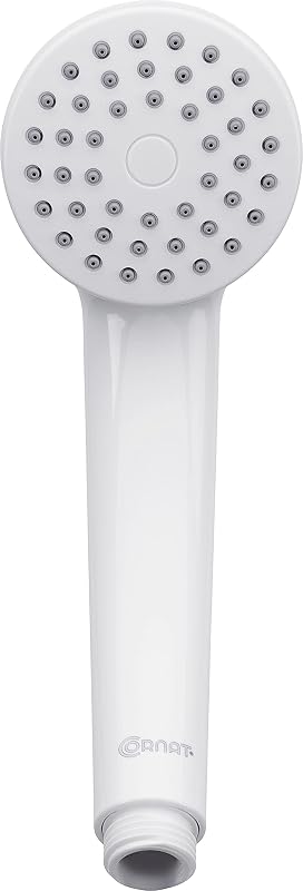 Amarela TECB3471 - Alcachofa de ducha (67 mm de diámetro, 1 tipo de chorro, antical y ahorro de agua), color blanco