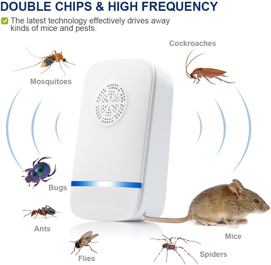 LANKOER Ultrasonic Pest Repeller - 2020 Latest Upgrade CHIP - Electronic Pest Repellent, Mouse Repeller Plug in Pest Control: Health & Personal Care