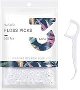 Y-Kelin Dental Floss 100 Pcs Floss Sticks 2 in 1 Resistant Toothpick