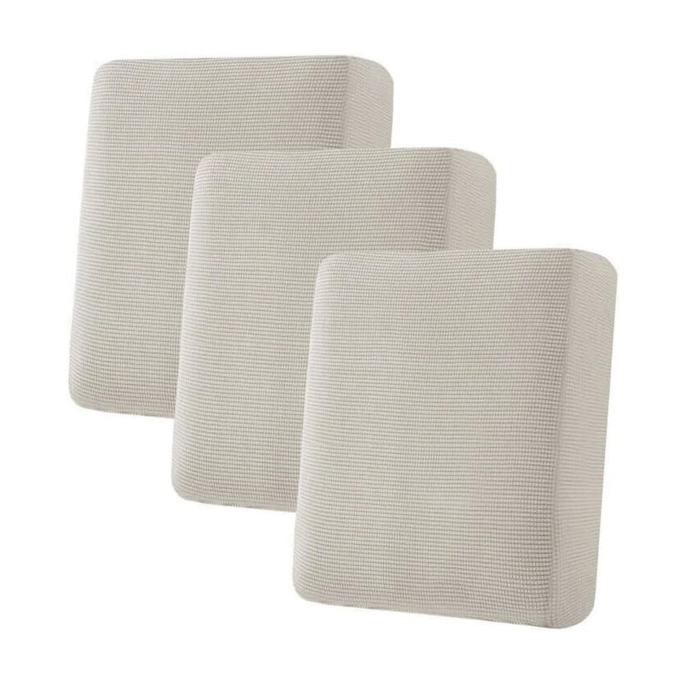 Photo 1 of H.VERSAILTEX Super Stretch Individual Seat Cushion Covers - Sofa & Couch Cushion Slipcover Sets - Thick Jacquard Textured Twill Fabric (3 Piece, Island Fossi)