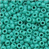 Toho Round Seed Beads 8/0 #55 'Opaque Turquoise' 8 Gram Tube
