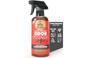 UNCLE TODD'S Uncle Todd’s Odor Stomp Sports Equipment Odor Eliminator Spray - Extra Strength Enzyme-Powered Deodorizer for Football, Hockey, Gym Bags, and Athletic Gear - Bamboo Blitz Scent - 16 oz