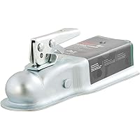 CURT 25138 Straight Tongue Trailer Coupler for 3-Inch Channel, 2-in Hitch Ball, 3,500 lbs