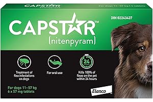 Capstar Oral Flea Treatment for Large Dogs Weighing 11 to 57 kg - 6 Pack