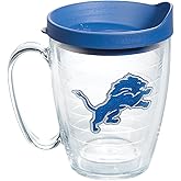 Tervis Made in USA Double Walled NFL Detroit Lions Insulated Tumbler Cup Keeps Drinks Cold & Hot, 16oz Mug, Primary Logo