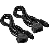 CUENSTOP 7 Pin NES Controller Extension Cable, 2-Pack 1.8M/6FT Replacement Controller Extension Cable for Nintendo Entertainment System NES (1985), not for NES Classic (2016).