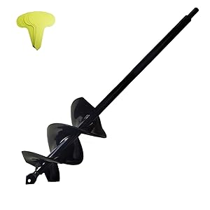 Auger Drill Bit 3x16.5in Garden Totally Solid Barrel Dual-Blade Plant Flower Bulb Auger Spiral Hole Drill Rapid Planter Earth Post Umbrella Hole Digger for 3/8