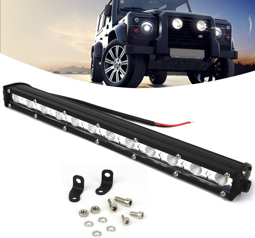 Kashine LED Pods Light Bar 36W Cree LED Driving Work Light Bar Off road Fog Light Flood Beam for 4x4 J-eep Truck SUV ATV 4WD Boat 12V 24V, 1 Year Warranty