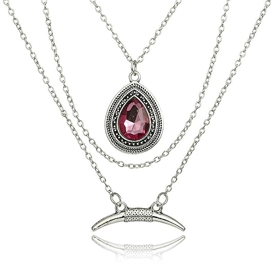 Bishilin Sexy Y Kette Mehrreihig Damen Tropfen Zirkonia Anhänger Silber Choker Halskette Versilbert