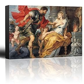 Oil Painting of Mars and Rhea Silvia by Peter Paul Rubens - Baroque Style - Angels, Catholic, Christianity - Canvas Art Home Art - 12x18 inches