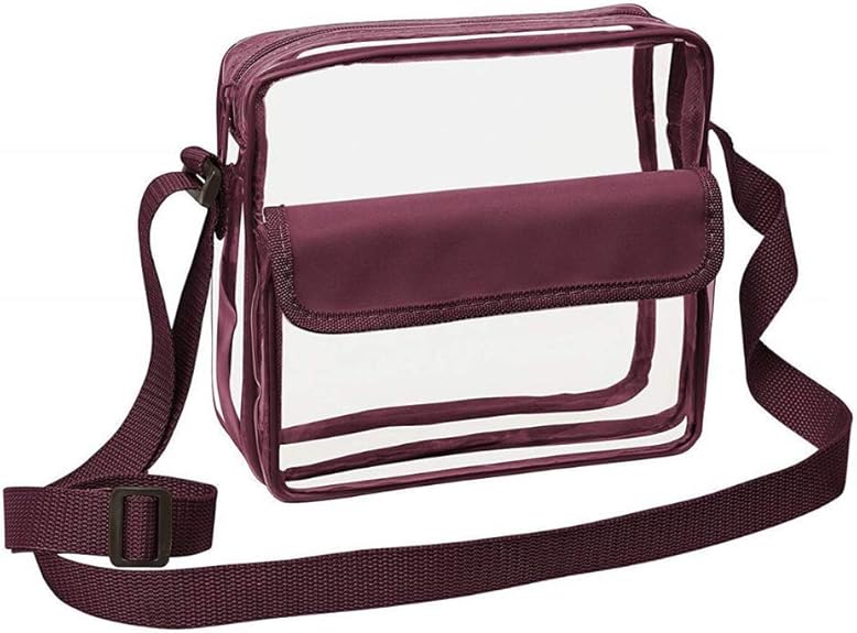 Clear Crossbody Messenger Shoulder Bag with Adjustable