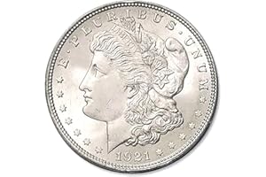 COIN 1921 P $1 Morgan Silver Dollar in Air Tite Capsule Holder - Brilliant Uncirculated (BU) Grade Dollar Uncirculated