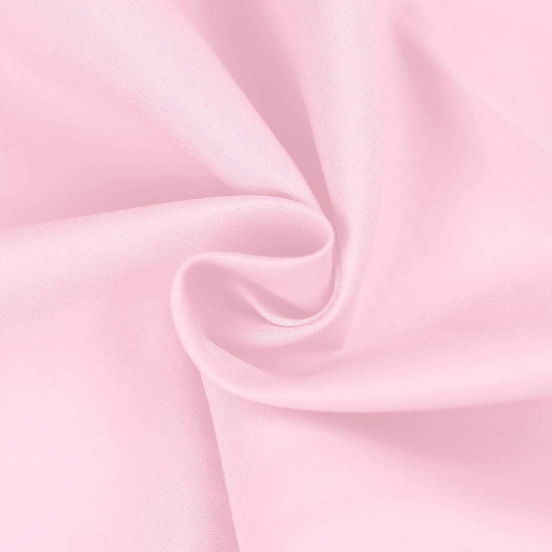 BASIC CHOICE 2-Pack Flat Sheets, Breathable 2000 Series Bed Top Sheet, Wrinkle, Fade Resistant - Twin, Baby Pink: Home & Kitchen