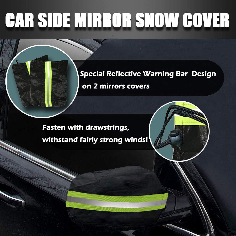 Blocks Heat Ice Frost and Wind Proof Car Cover Fit for Most Vehicle SUV