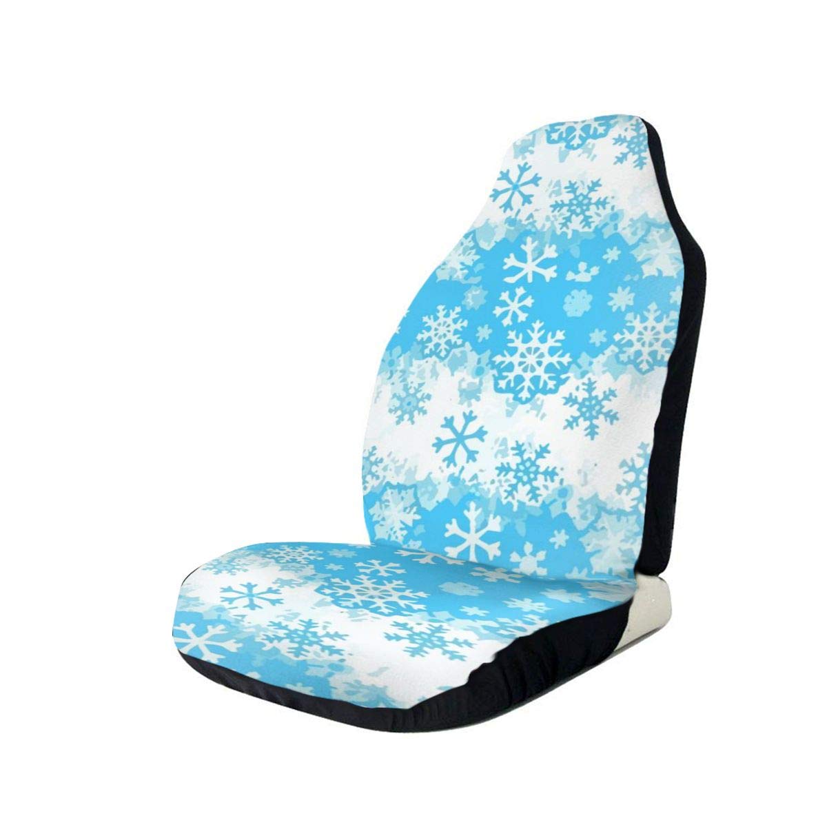 Car Seat Covers Blue White Snowflakes is Surrounded by Car