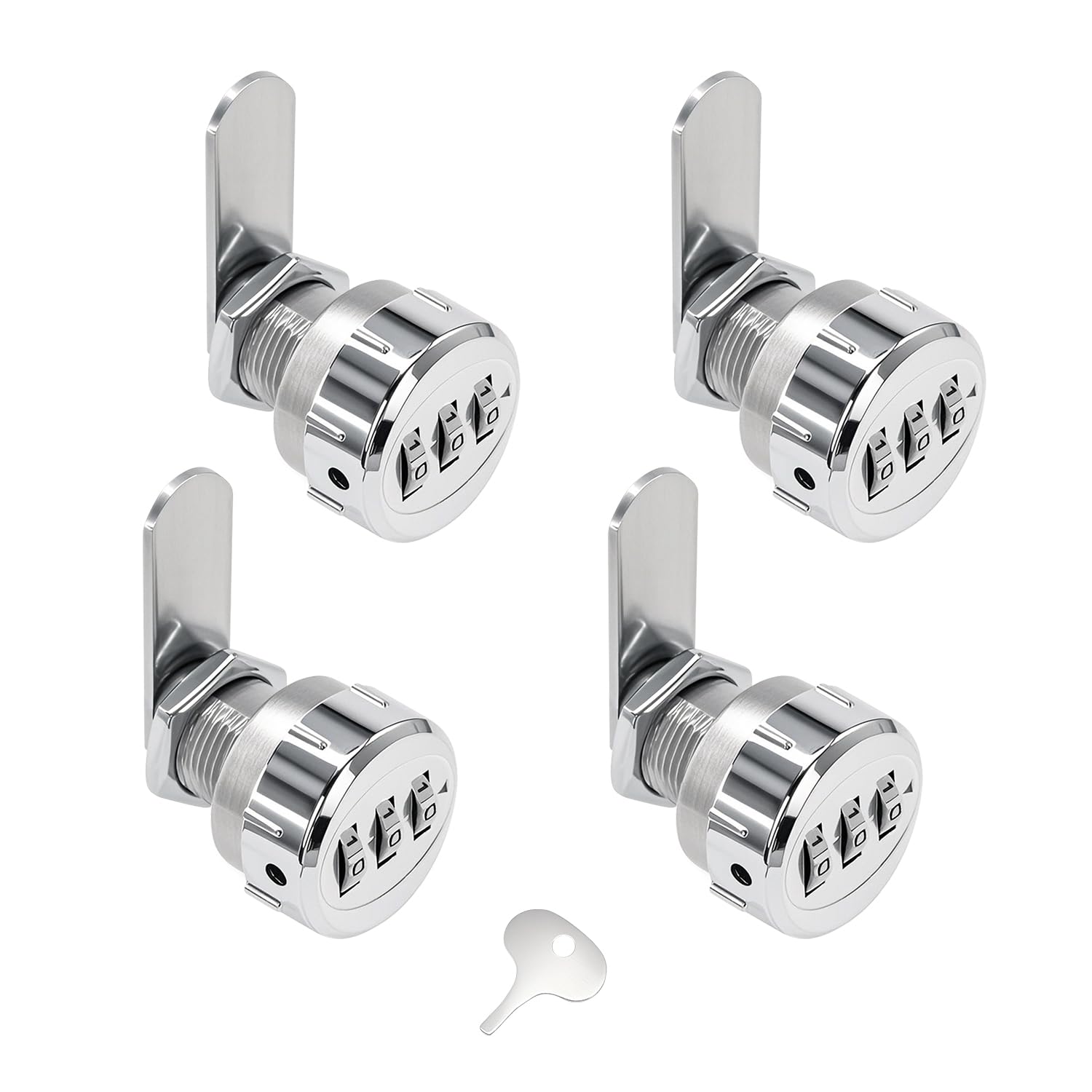 Photo 1 of scottchen PRO RV Baggage Compartment Door Combination Lock Silver, Cylinder Lock for RV Compartment Storage Baggage Unit-4PCS