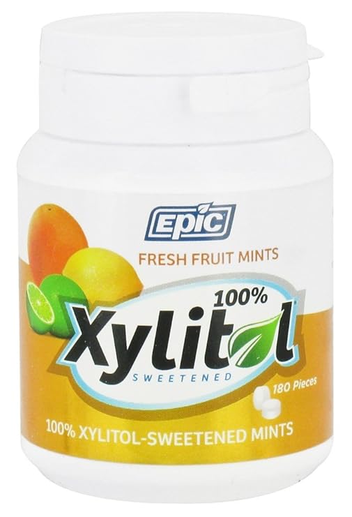 Epic Dental Xylitol Sweetened Breath Mints, Fresh Fruit