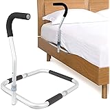 Vive Bed Rail Cane - Stand Assist Bar - Adjustable Height Bedside Safety Handrail - Mobility Aid Guard Device for Elderly Adu