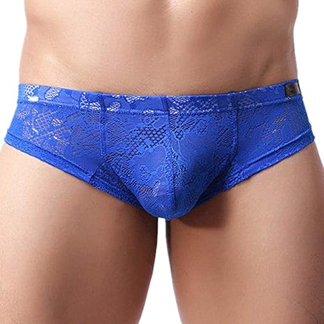 Addfect Hommes Slips De Poche Tanga Filet Léger Et Mince Transparents Respirante Taille Basse Mesh Thongs Sexy Lingerie Boxer Briefs U Convexe Pochette G-String-Grande Taille/S-XL